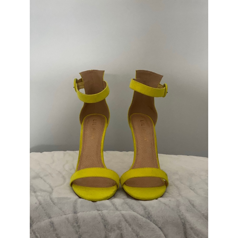 Neon yellow heels